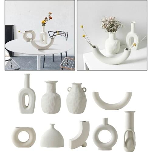 Modern Ceramic Vases Irregular Flowers Vases for Living Room