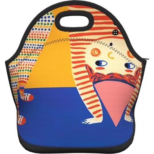 Illustration Arts Lunch Bags for Women Work Office Lunch Box Neoprene Fabric Insualtion Cooler Bags for School Picnic Hiking