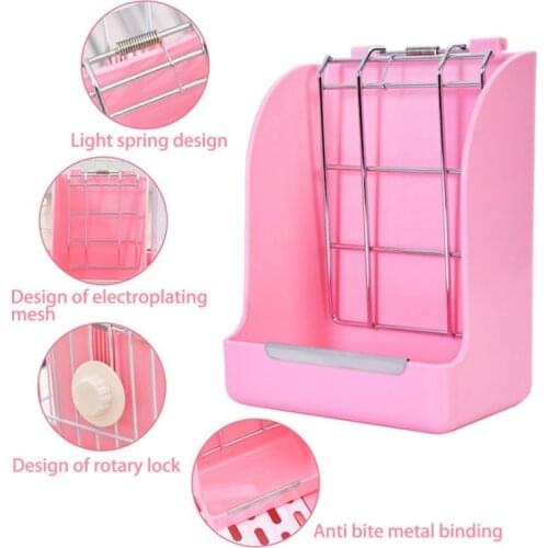 Hanging Feeding Food Feed Dispense Accessories Pig Hamster Rat Hedgehog Supplies Pet Rabbit Grass Frame Spring Straw Rack Cage