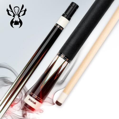 ZOKUE Pool Cue 12.2-12.5mm Tip 3/8*8 Radial Pin Joint Solid Wood Inlay Professional Billiard Cue Pool Sticks Leather Butt Kit