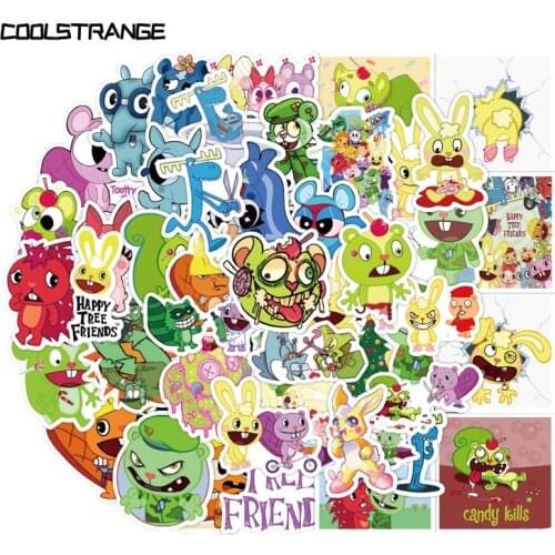 10/30/50Pcs Anime Happy Tree Friends Cartoon Graffiti Stickers For Bike Laptop Motorcycle Mobile Guitar Scrapbook Helmet Hand