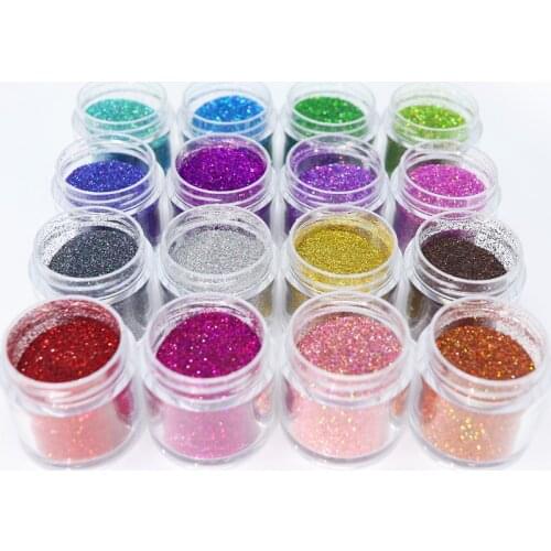 10ml Holographic Nail Art Glitter Powder Shiny Chrome Pigment Powder Laser Ultra Fine Glitter Nail Art Decorations Accessories