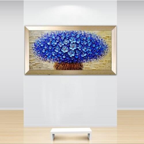 100% Hand painted oil painting Home Decor High Quality Modern Canvas Art knife painting flower pictures gift DM19018164