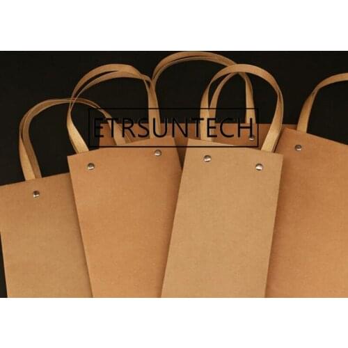 100pcs Kraft Paper Bag With Handles for Wedding Party Fashionable Tea Caddy Package Gifts Multifunction Wholesale