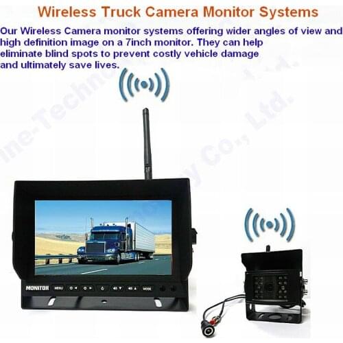 2PCS wholesale 24V truck bus trailer Camera monitor systems digital wireless technology Rear views camera Eliminating blind spot