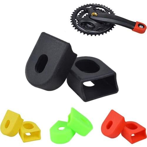 2Pcs Bicycle Accessories MTB Road Bike Crank Protector Carbon Crankset Silicone Gel Cover Protective Sleeve Bicycle Boots