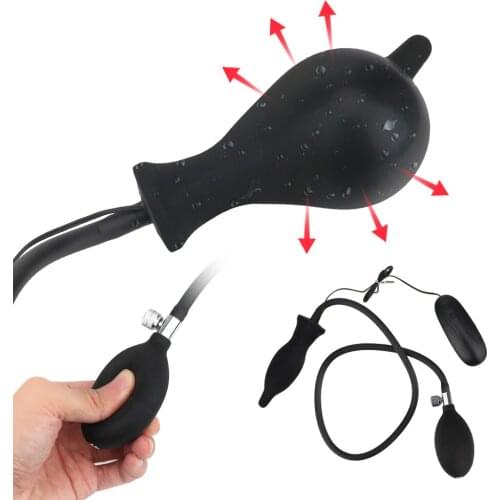 Anus Dildo Sex Toys For Woman Men Gay Super Big Butt Plug Vibration Expand Inflatable Anal Plug 10 Frequency Anal Expander