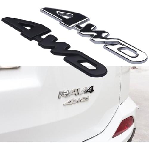 Car Styling 3D Chrome Metal Sticker 4WD Emblem 4X4 Badge Decal for Honda Suzuki Kia Ford Opel Renault jeep Toyota accessories