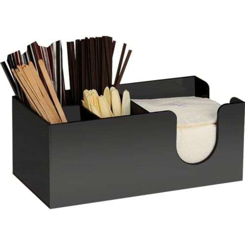 Guonayakeli bar straw tissue box coffee tea shop utensils knife and fork stir bar storage box commercial