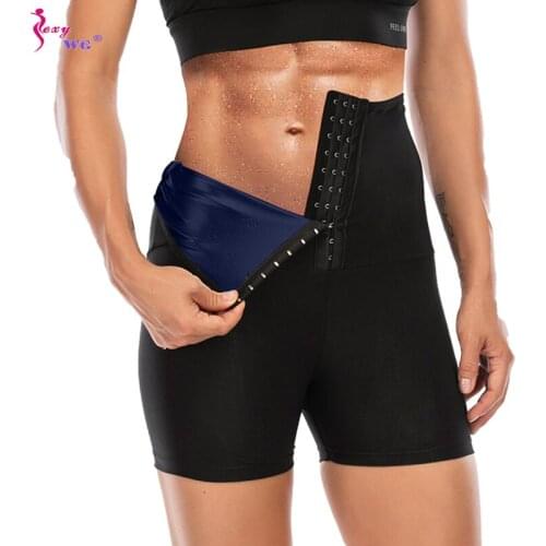 SEXYWG Body Shaper Sauna Pants Women Sweat Slimming Pants Shapewear Waist Trainer Fitness Short Shapewear Gym Legging