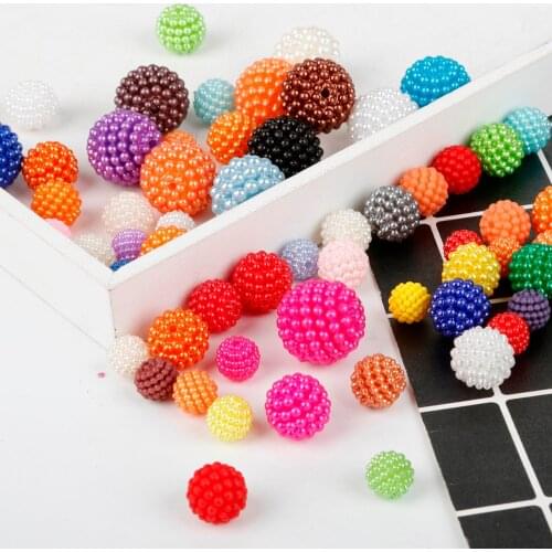 20pcs to 100pcs 10/12/14/20mm Mix Color Plastic ABS Imitation Pearl Beads Jewelry Findings DIY Necklace Earings Jewelry Making