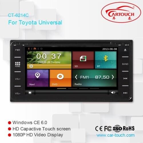 Cartouch Full touch car dvd player gps navigation for Toyota Camry 2006 Corolla Ex Land Cruiser Vitz Vios Hilux Prado Universal