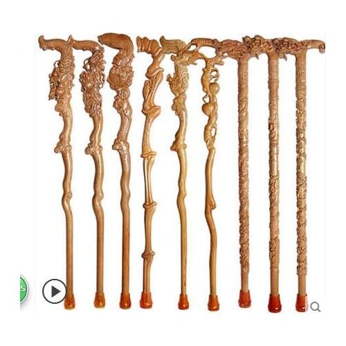 Leading beast celebration gift crutch antiskid lettering wooden crutches real wood old man cane practical during double ninth f