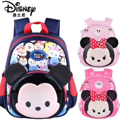 Disney Childrens Schoolbag Mickey Kindergarten 3-6 Years Old Baby Boy Girl Loose Pine Cute Childrens Backpack
