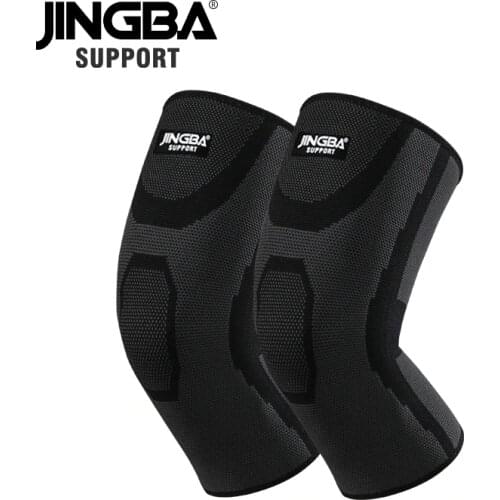 JINGBA SUPPORT 1 pair Elastic Nylon knee protector knee pads basketball for sports volleyball knee brace support joelheira