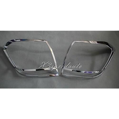 Chromed ABS Plastic 2PCS Tail Rear Light Cover Trim For Toyota Highlander 2011 2012 2013