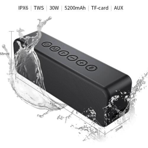 IPX6 Waterproof Wireless Bluetooth Speaker Portable Computer Speakers Usb Music Power MP3 With Microphone Water Proofing TF Card