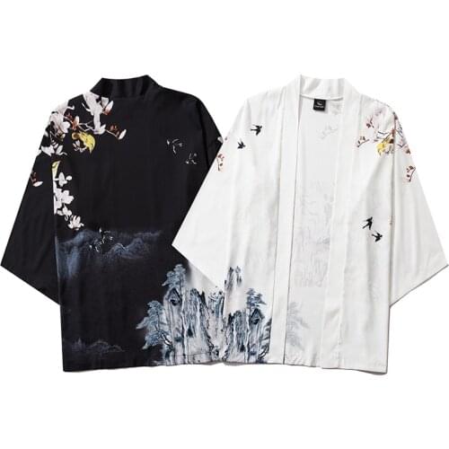 Asia Clothes Summer Print Shirt Top Casual Kawaii Kimono Cosplay Costume Haori Beach Yukata Women Kimono Cardigan Japan Kimonos