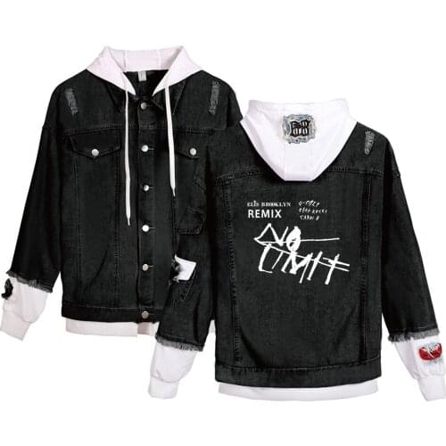 Outwear New arrival Post Malone Hoodies Denim Jacket Men/Women Hip hop Streetwear Long Sleeve Sweatshirt Post Malone Jacket