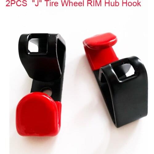 2pcs Metal "J" Tire Wheel RIM Hub Hook Wheel Shop Display Stand Rack Wall Mounted Hanging Hook with Expansion screws