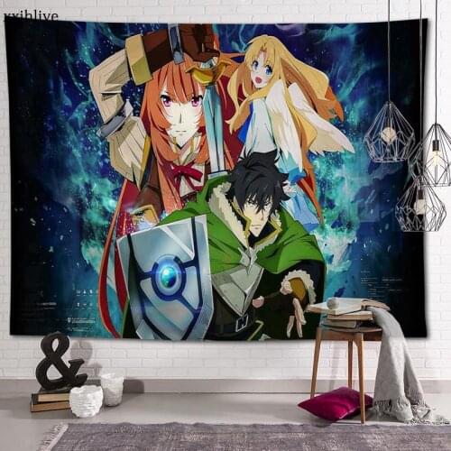 Wall Tapestry The Rising Of The Shield Hero Background Decorative Wall Hanging For Living Room Bedroom Dorm Room Home Decor