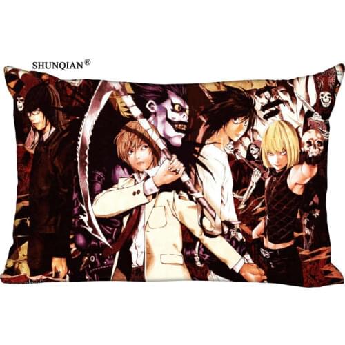 Custom Pillowcase Death note Rectangle Zipper Polyester Cotton Pillow Cover Size 45x35cm (one side) Print