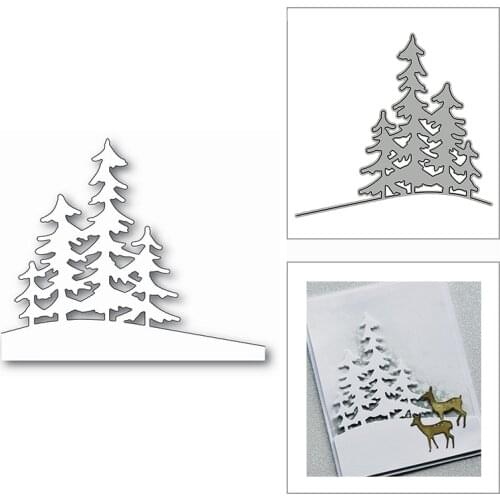 New Christmas Alpine Trees Mountain 2020 Metal Cutting Dies for DIY Scrapbooking Decor and Card Making Embossing Craft No Stamps