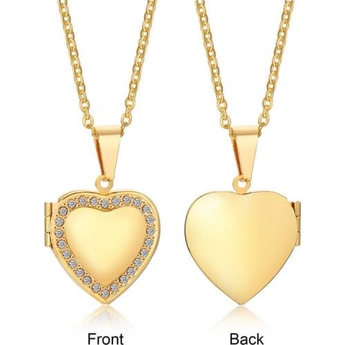 Custom Locked Heart Necklace Pendant for Women Girls Birthdays Gifts Stainless Steel 20" Choker Necklace