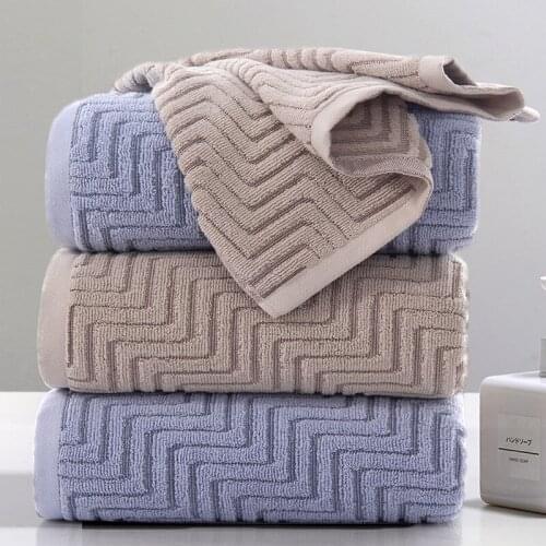 Drop Shipping Jacquard 70*140cm Large Cotton Bath Towel absorbent Terry towel Adults Bathroom Towels