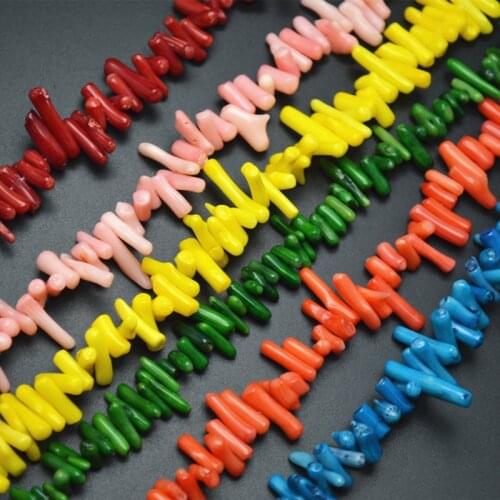 Mix Bright Color Small Size Sea Bamboo Coral Tree Branch Loose Beads fit Fashion Necklace Jewelry Making 10 strands /lot