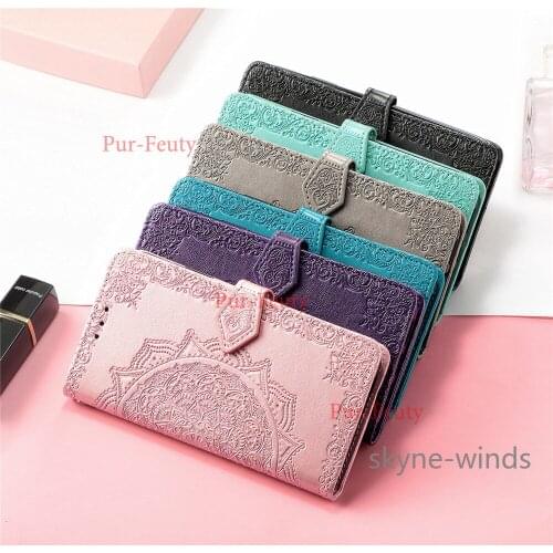 Mandala relief magnetic case For T-Mobile REVVL V Plus/+ 5G mobile phone holder flip wallet cover for T-Mobile REVVL VPlus coque