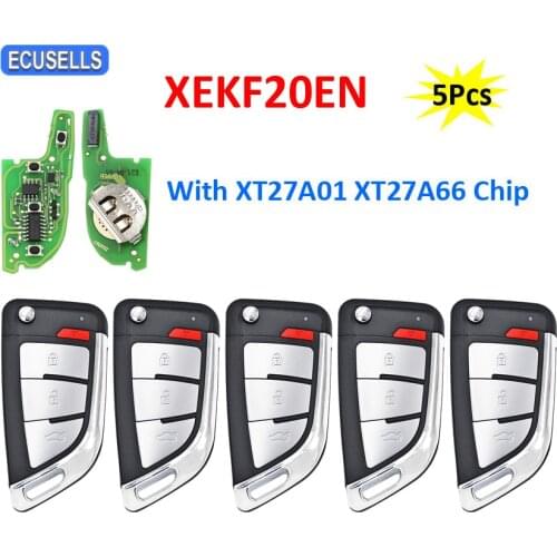 5Pcs/Lot Xhorse XEKF20EN VVDI Super Remote Car Key with XT27A01 XT27A66 Chip for VVDI2 / VVDI MINI Key Tool / VVDI Key Tool Max