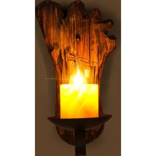 American retro industrial LOFT wood light E14 wall sconce aisle coffee restaurant bedside stair bedroomaisle corridor wall lamp