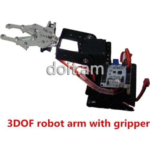 SZDOIT Full Metal 3DOF Robot Arm With Gripper Kit + Servo+Wifi Control Suit 3-Axis Mechanical Arm Educational DIY For Arduino