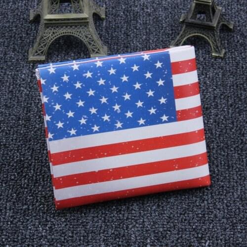 Vintage Brand UK US Flag Magic Wallet Short Purse Fold Dollar Price Money Clip Men Personalised Wallets Purse Carteira Feminina