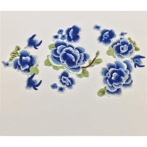 1Set/3pcs Lace Embroidered Applique Clothes Fabric Neckline Floral Collar Trim Patch Sewing Supplies Craft Wedding Dress Venise