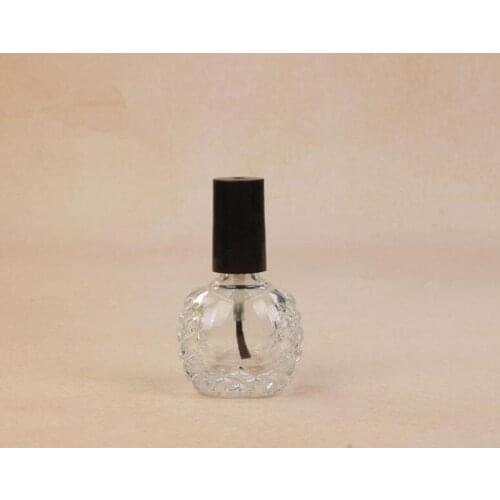 10ml Empty Nail Polish Bottle With Black Small Brush Nail Art Container Glass Nail Oil Bottles fast shipping#M7126
