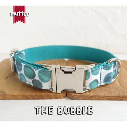 10pcs/lot MUTTCO wholesale self-design pleasing dog collar THE BUBBLE unique handmade dog collars and leashes 5 sizes UDC053