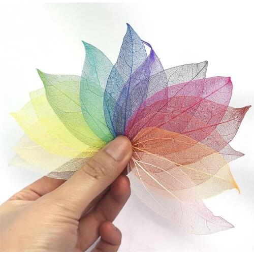 100pcs/Lot Natural Leaf Vein Dried Leaf Resin Filler Filling Decoration Material For DIY Epoxy Resin Crafts Jewelry Making