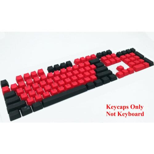 104 Keys Red-Black PBT Backlit Keycap Doubleshot Keycaps ANSI Layout OEM Profile for Cherry MX Mechanical Gaming Keyboard
