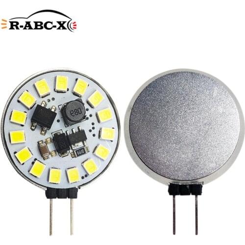 2 pcs 15 leds 2835 smd G4 led bulb Round Range Hood Bulb 10-30V Replace Halogen Lighting Chandelier Spotlight white