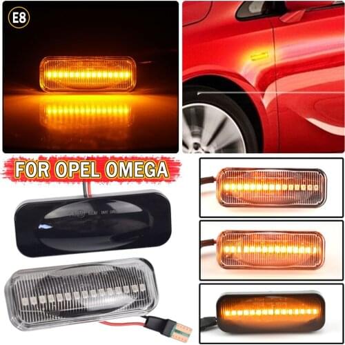 2pcs Dynamic LED Car Side Marker Lights Repeater Signal Lights For Opel Omega B Stufenheck Caravan 1994-2003