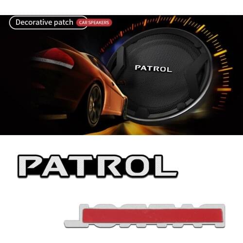 4pcs 3D aluminum speaker stereo speaker badge emblem Sticker for Nissan Patrol Y60 Y61 Y62 Car-Styling Accessories