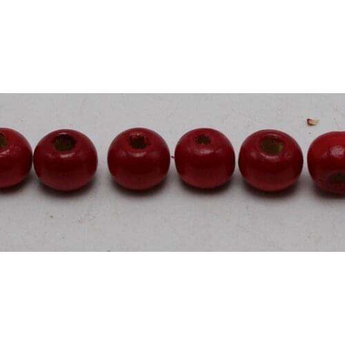 500 Red 8mm Round Wood Beads~Wooden beads