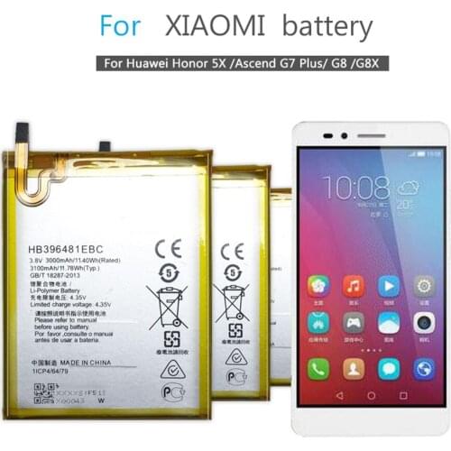 3100mAh HB396481EBC Battery For Huawei ASCEND G7 PLUS HONOR 5X GR5 5A G8 G8X RIO L03 UL00 TL00
