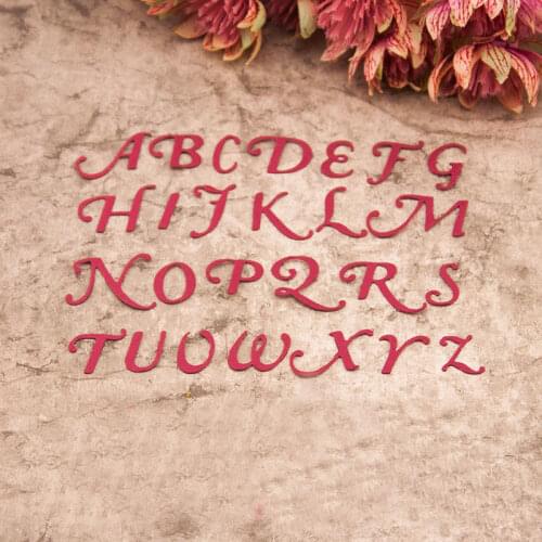 A-Z Alphabet Letters Metal Cutting Dies for DIY Scrapbooking Crafts Dies Cut Stencils Maker Photo Album Template Handmade Decor