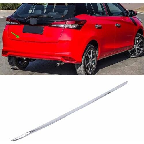Car Accessories Exterior Decoration ABS Rear Tail Gate Molding Trim For Toyota Vios/Yaris Hatchback 2019 Car-styling