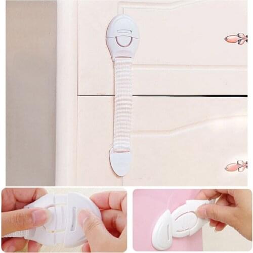 ZLinKJ 1pcs 21 X 5cm Baby baby child safety lock Protection Multipurpose Cabinet Lock Plastic Children Kids Drawer Lock