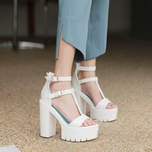 Women Sandals 2021 Fashion Wedge Platform Gladiator Sandals Open Toe Buckle Strappy Sandals Summer Shoes Women Sandalias Mujer