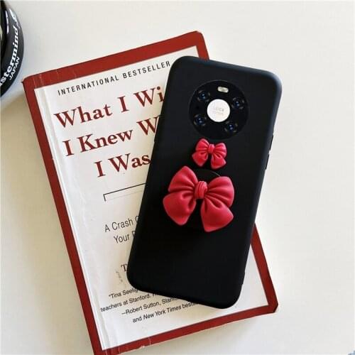 3D Cute Candy Bow Phone Holder Phone Case For Samsung Galaxy A52 A01 A21 A31 A41 A51 A71 5G A21S A11 A42 A32 M51 A12 Card Case